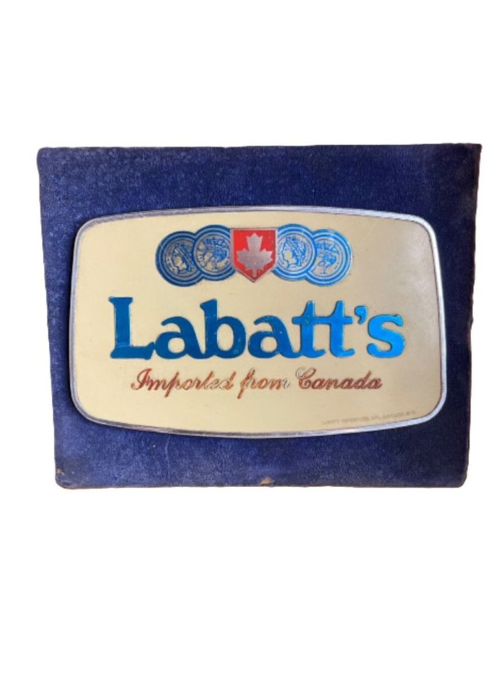 Vintage Labatt's Beer 3D Foam Board Sign - Imported from Canada (10" x 8")
